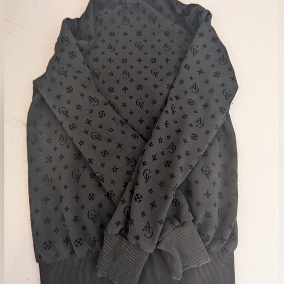 Avenue George V Paris Front Zip Black Jacket Small - Picture 9 of 9